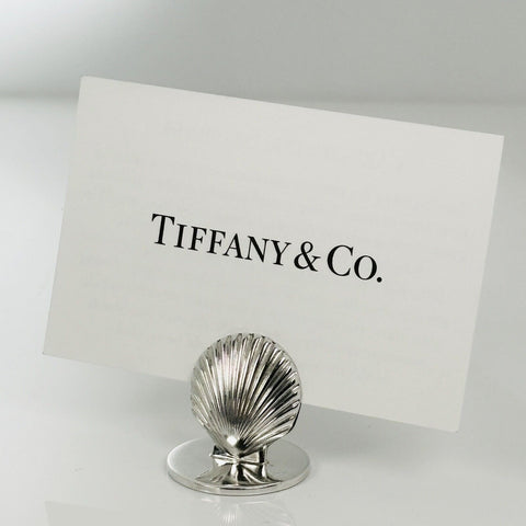 Tiffany & Co Place Card Name Holder Scallop Clam Shell in Sterling Silver - 0
