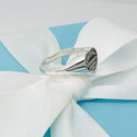 Size 5 Please Return to Tiffany New York Heart Signet Ring in Sterling Silver - 5