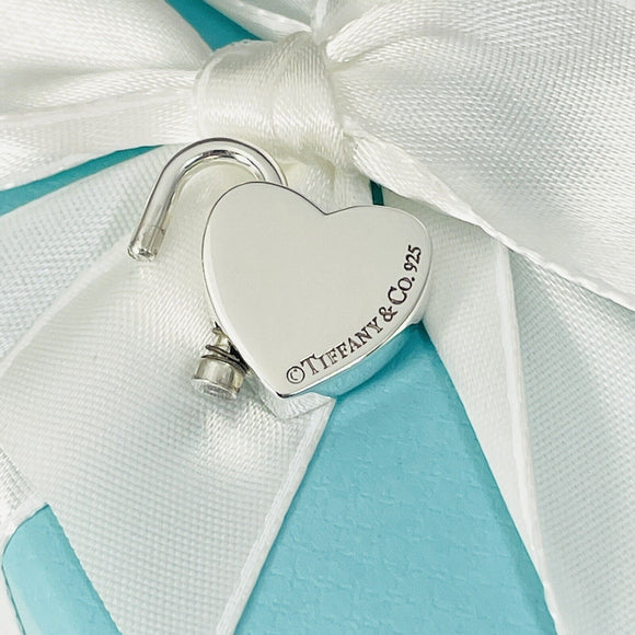 Tiffany LOVE MATCH Heart Charm Padlock Lock or Pendant in Sterling Silver