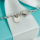 24" Tiffany & Co Mens Unisex Dog Chain Bead Chain Necklace in Sterling Silver-5