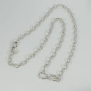 18" Tiffany & Co Infinity Pendant Necklace Large Heavy Oval Links in Silver-4