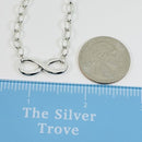 18" Tiffany & Co Infinity Pendant Necklace Large Heavy Oval Links in Silver-5