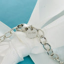 18" Tiffany & Co Infinity Pendant Necklace Large Heavy Oval Links in Silver-7