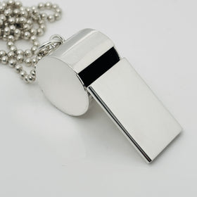 Tiffany & Co Coach Sport Whistle on 34" Bead Dog Chain in Sterling Silver