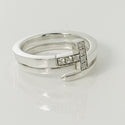 Size 6.5 Tiffany T Square Wrap Diamond Ring Band in Sterling Silver - 1