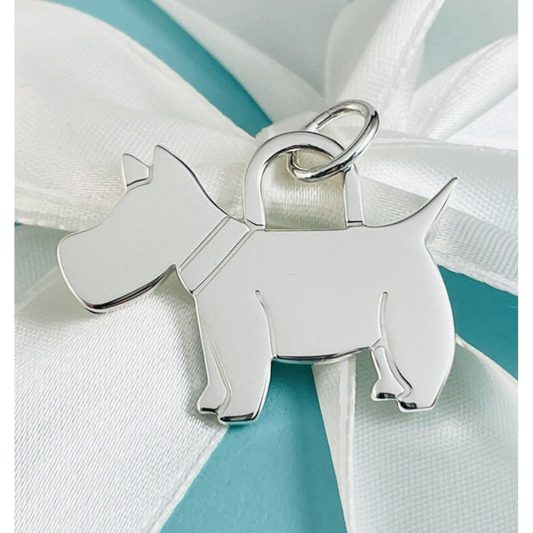 Tiffany Scottie Dog Pendant or Charm in Sterling Silver FREE Shipping - 2
