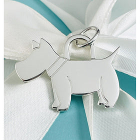 Tiffany Scottie Dog Pendant or Charm in Sterling Silver - 0