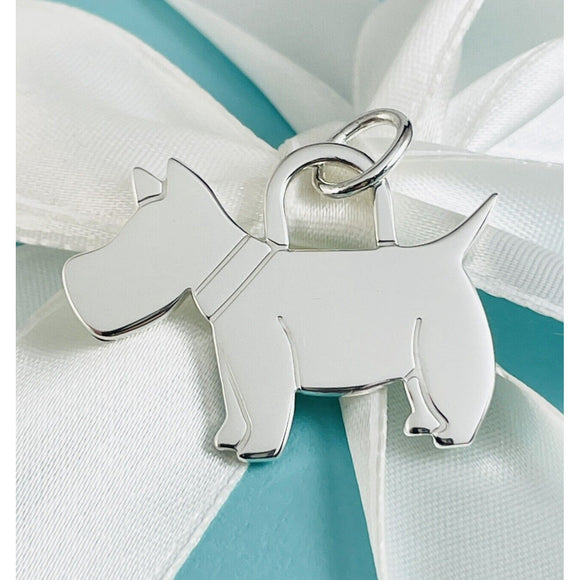 Tiffany Scottie Dog Pendant or Charm in Sterling Silver