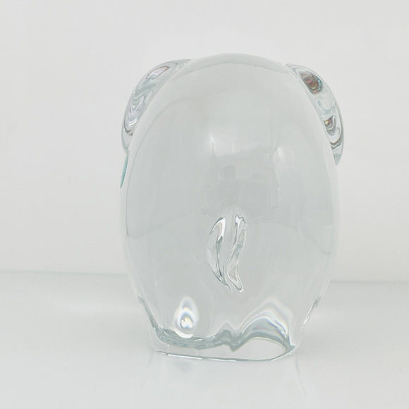 Tiffany & Co Crystal Elephant Statue or Paperweight Large and Heavy