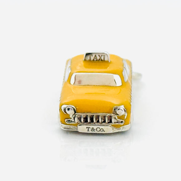 Tiffany & Co Yellow Taxi Cab Charm or Pendant in Enamel and Silver