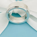 Size 9.5 Tiffany Metropolis Ring Mens Unisex in Sterling Silver-4