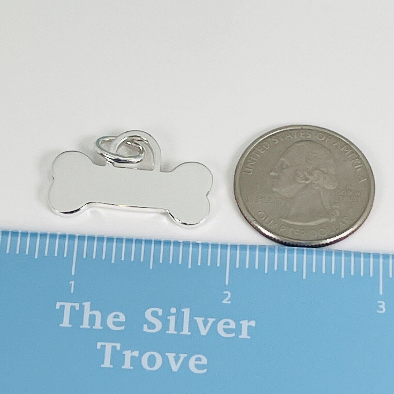 Tiffany & Co Dog Bone Pet Charm or Pendant Small in Sterling Silver Engravable