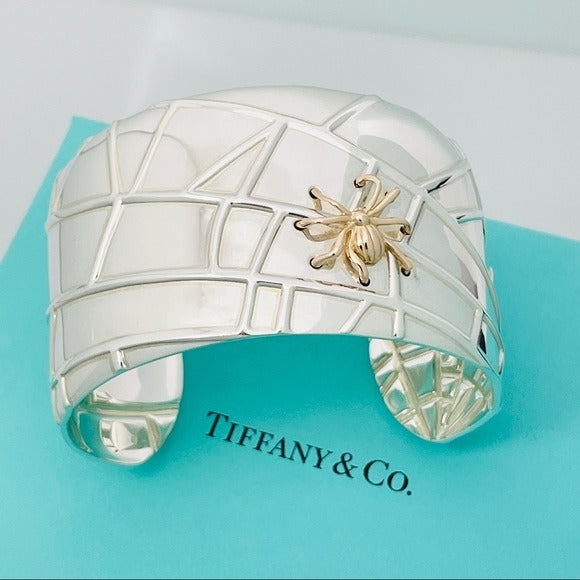 Tiffany & Co Spider Insect Web Cuff in 18k Gold and Silver - 6