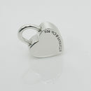 Tiffany & Co Blank Engravable Heart Padlock Charm Pendant in Sterling Silver-4