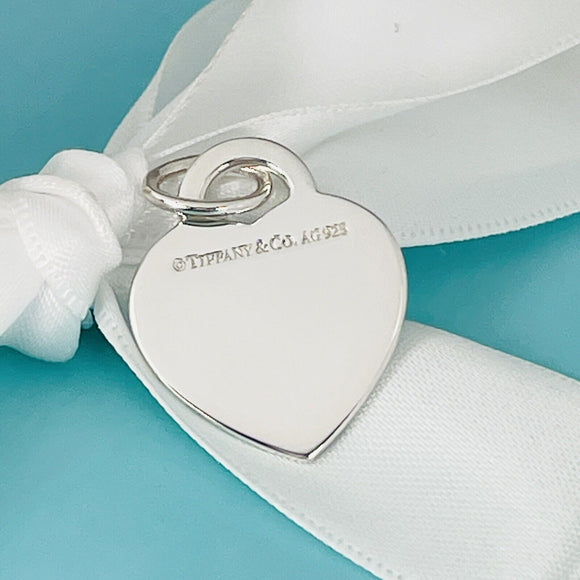 Tiffany Letter N Heart Pendant or Charm Notes Alphabet in Sterling Silver