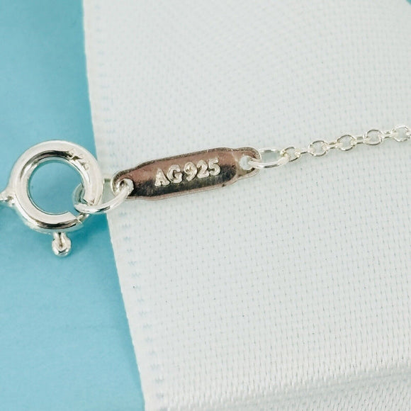 30" Tiffany Large Enchant Heart Filigree Pendant Necklace in Silver