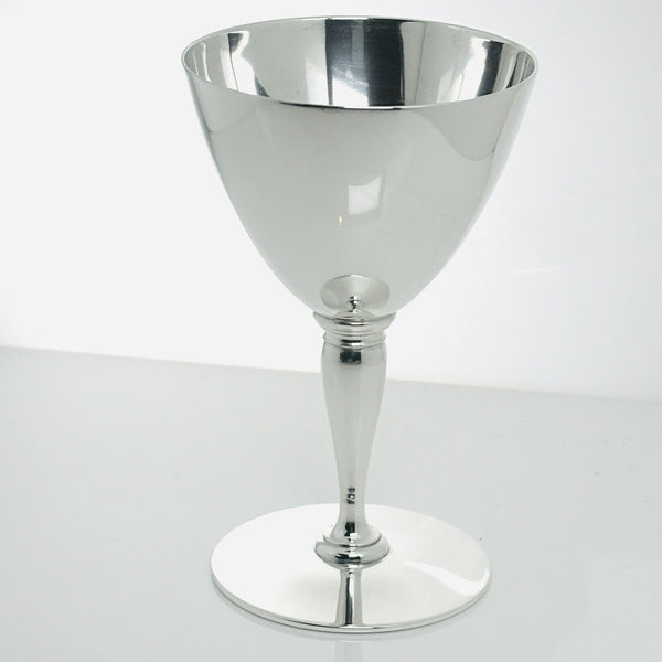 Tiffany & Co Stem Wine Cocktail Goblet Glass Sterling Silver Makers 1890's - 2
