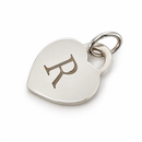 Tiffany & Co. Letter R Heart Pendant or Charm Notes Alphabet in 925 Silver-2