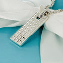 20" Tiffany Diamond Point Studded Pendant 3mm Chain Necklace Mens Unisex - 4