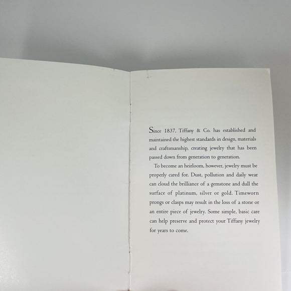 3 About Your Tiffany Gemstone & Pearl Jewelry Cleaning Manual Guide Booklet