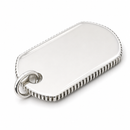 Tiffany & Co Mens Coin Edge ID Dog Tag Pendant in Sterling Silver-3