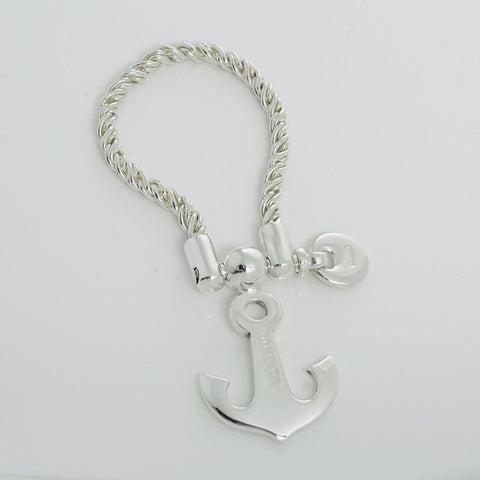 Tiffany & Co Anchor Twist Rope Boat Key Ring Chain in Sterling Silver - 0