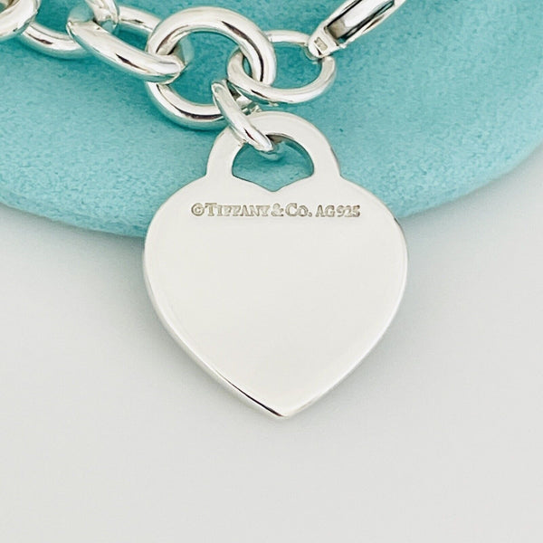 Please Return to Tiffany Heart Tag Charm Bracelet With Tiffany Blue Gift Pouch - 7