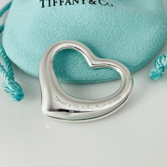 Tiffany Open Heart Pendant XL Extra Large 1.4" 35mm Jumbo by Elsa Peretti