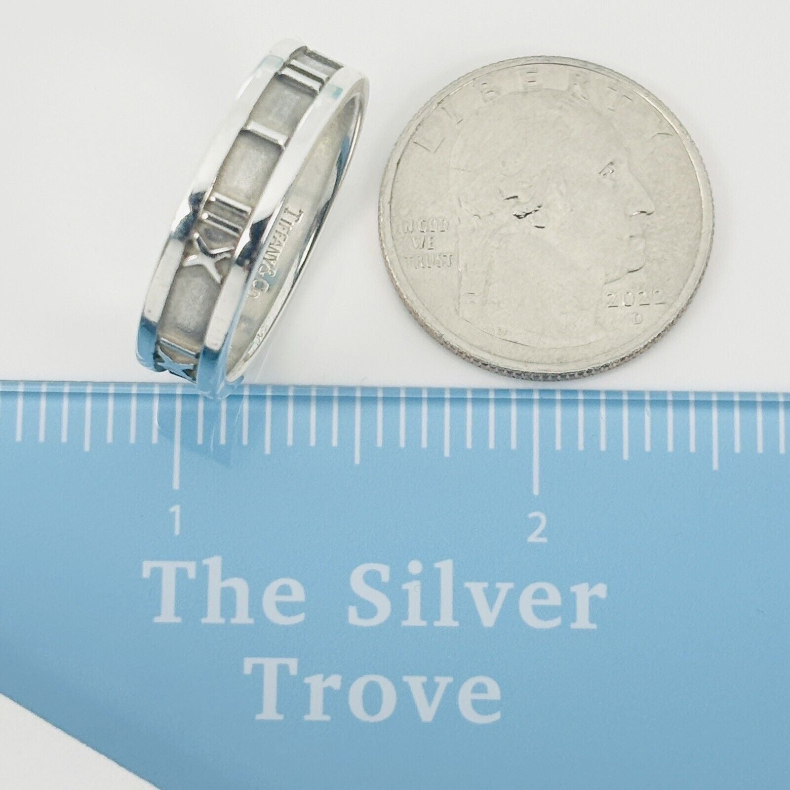 Size 10.5 Tiffany & Co Vintage Atlas Ring Mens Unisex in Sterling Silver