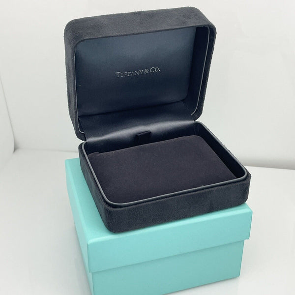 Tiffany Large Necklace Storage Gift Presentation Black Suede Box and Blue Box - 1