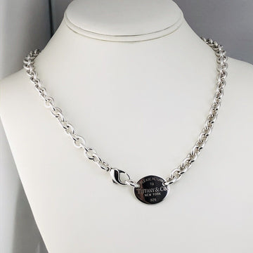 20" Plus SIze Please Return To Tiffany & Co Sterling Silver Oval Tag Necklace - 0