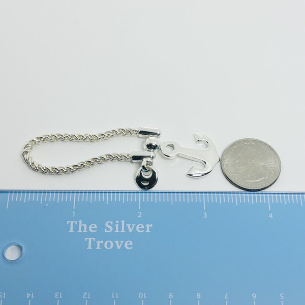 Tiffany & Co Anchor Twist Rope Boat Key Ring Chain in Sterling Silver - 8