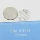 Tiffany & Co I LOVE YOU Notes Heart Script Charm or Pendant in 925 Silver-5