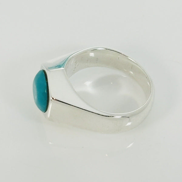 Size 8 Tiffany Turquoise Esagono Ring by Elsa Peretti Mens Unisex - 3