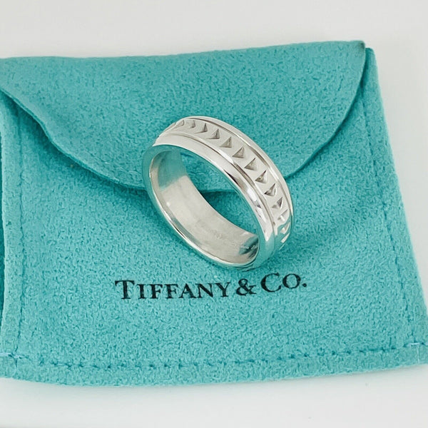 Size 11.5 RARE Tiffany Caliper Ring By Paloma Picasso in Silver Mens Unisex - 3