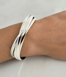 7.5" Tiffany & Co. 5 Five Band Melody Bangle Bracelet Interlocking by Paloma Picasso-1