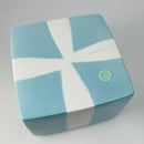 4.3" Large Tiffany Porcelain Blue Trinket Gift Box Ceramic Jewelry Container-8