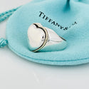 Size 5.5 Tiffany & Co Silver and 18K Gold Twist Rope Puffed Heart Ring - 1