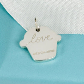 Tiffany Love Muffin Cupcake Charm or Pendant in Sterling Silver - 0