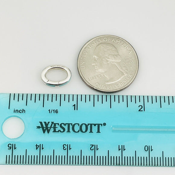 Tiffany Blue Enamel Oval Jump Ring in Sterling Silver