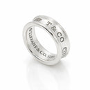 Tiffany & Co. 1837 Concave Ring Sterling Silver 925 Size 5.5 Men's Unisex Band-1
