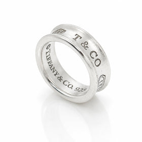 Tiffany & Co. 1837 Concave Ring Sterling Silver 925 Size 5.5 Men's Unisex Band