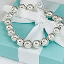 8" Tiffany HardWear Ball Bead Bracelet Sterling Silver 10mm Beads-5