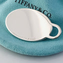 Return to Tiffany Color Splash Blue Enamel Large Oval Tag Pendant Charm - 6
