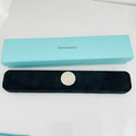 Tiffany Black Suede Leather Watch Bracelet Presentation Blue Storage Gift Box - 6