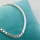 8.5" Large Tiffany Venetian ID Box Link Bracelet Engravable Mens Unisex-3