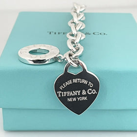 16.5" Tiffany & Co Return To Tiffany Heart Tag Toggle Necklace in Sterling Silver