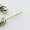 1 SINGLE Tiffany & Co Silver Gold Twist Hoop Earring Replacement Lost-5