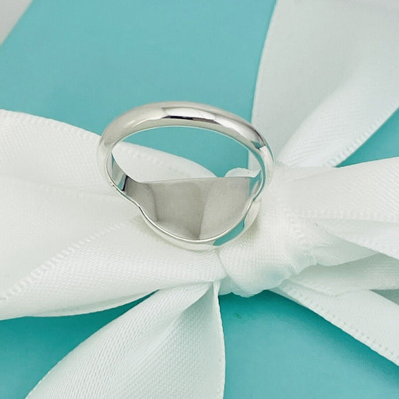 Size 5 Please Return to Tiffany & Co Oval Signet Ring in Sterling Silver