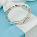 Size 9.5 Tiffany & Co 1837 Ring Concave in Sterling Silver-5